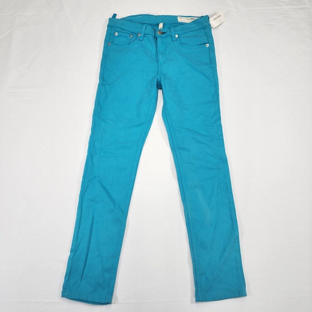 NWT Rag & Bone Women's Skinny Jeans Teal Blue Size 27